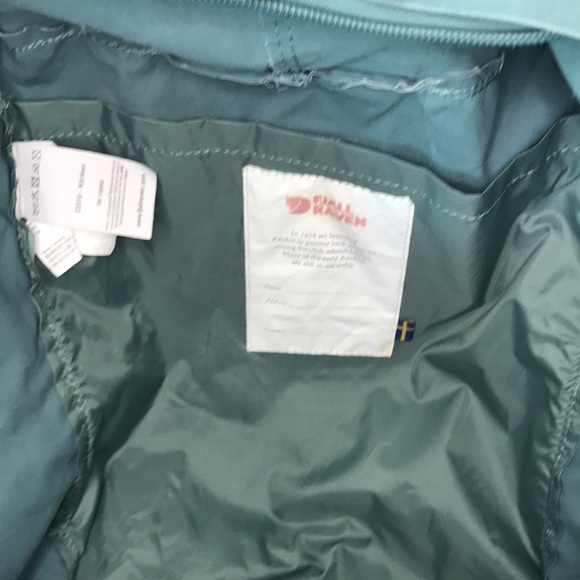 Fjallraven Kanken backpack, green, checker straps - Picture 10 of 13